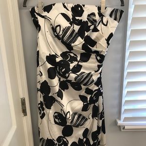 Black and white cocktail dress